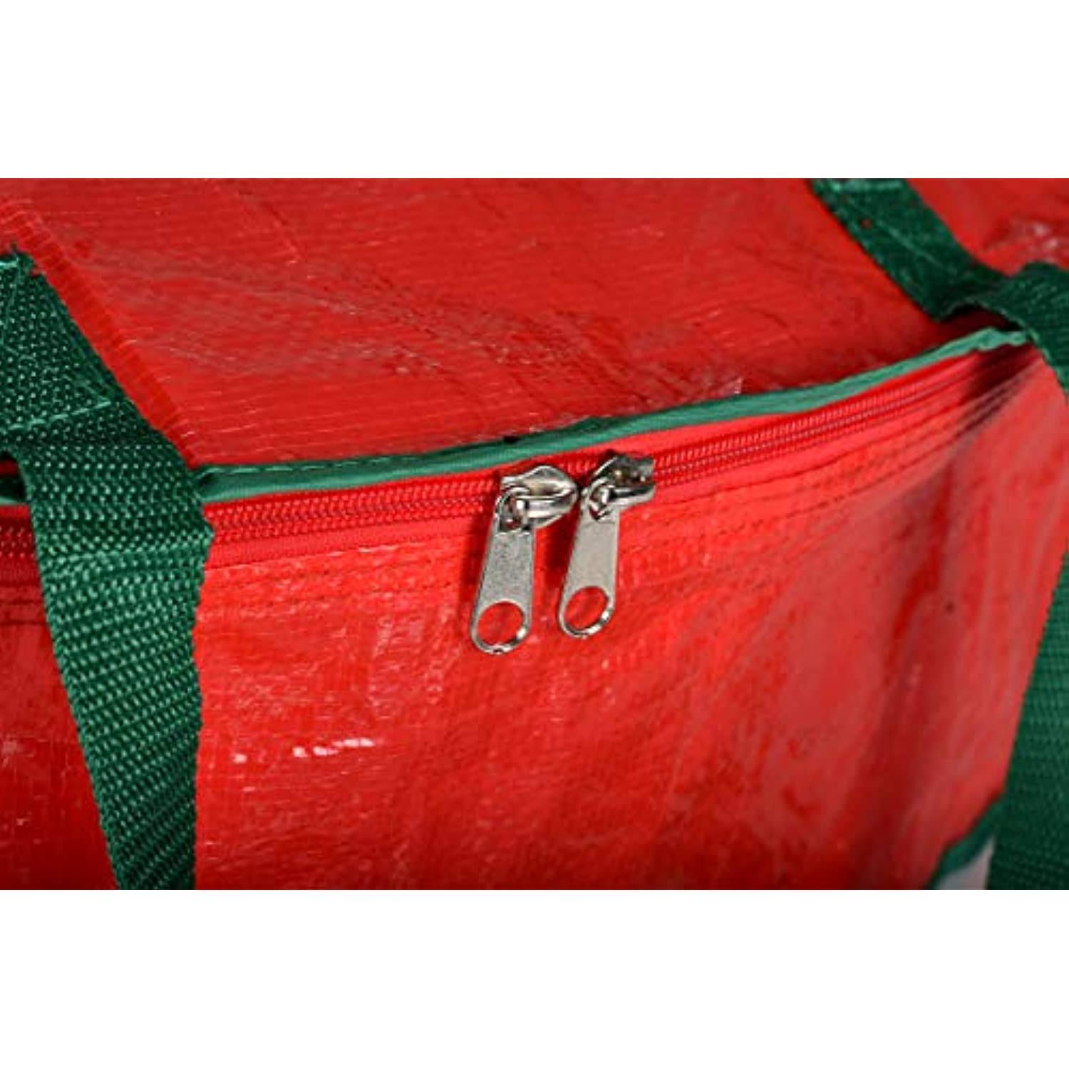 Christmas Wreath Storage Bag - 24 inch x 7 inch - Durable Tarp Material, Zippered, Reinforced Handle and Easy to Slip The Wreath in and Out. Protect