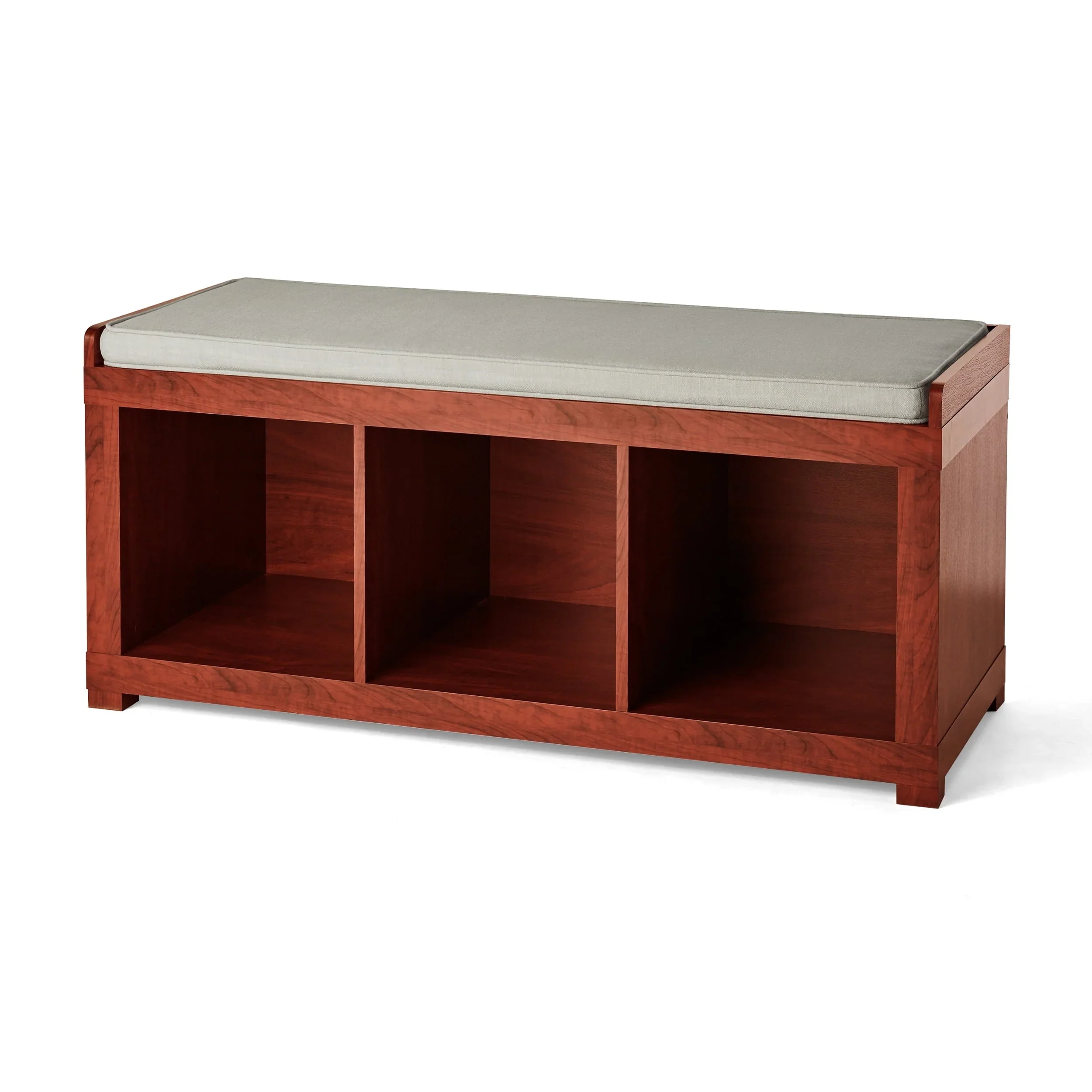 Better Homes & Gardens 3-Cube Storage Bench, Mahogany