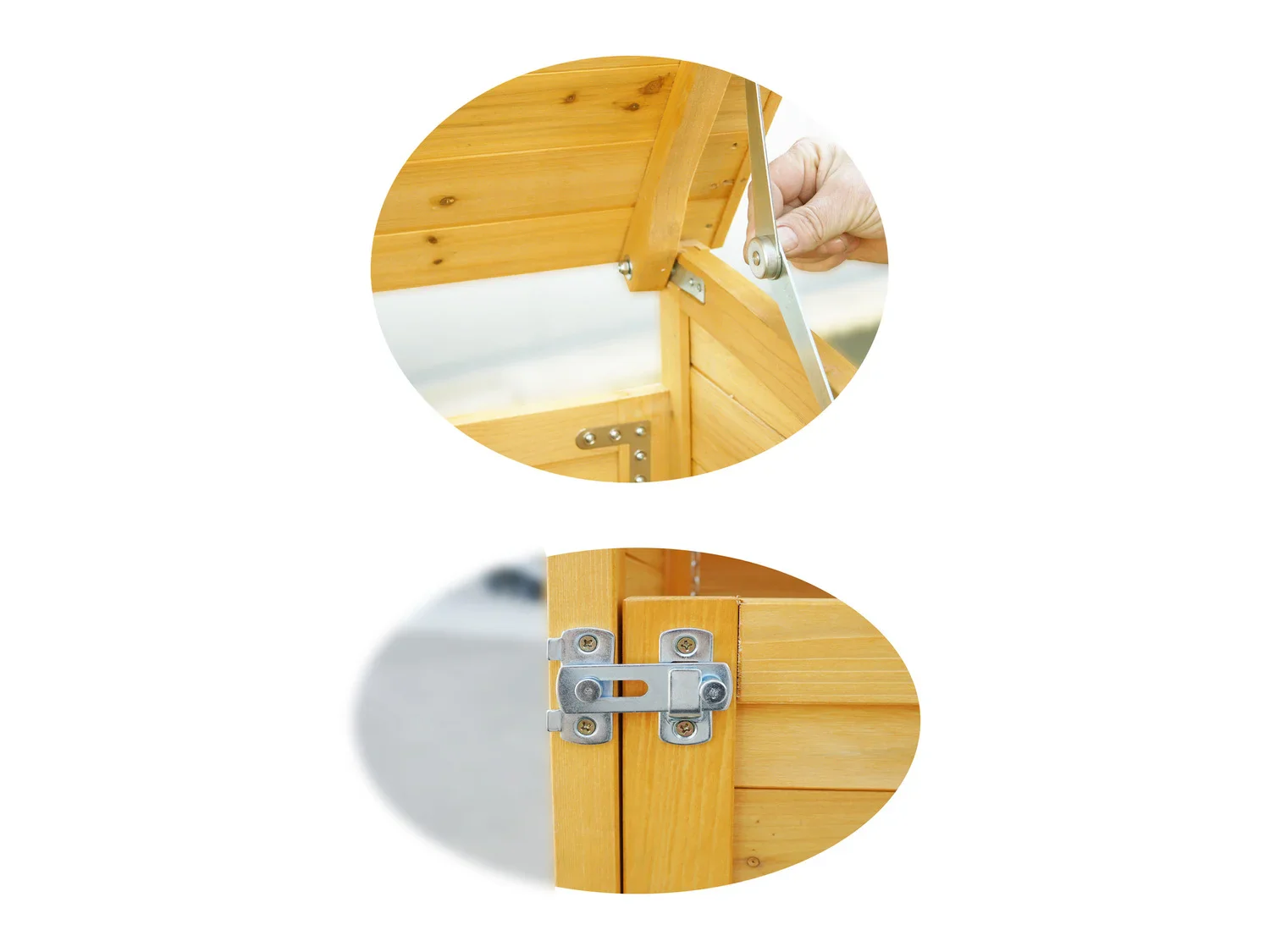 HABAU Cache-poubelle en bois, 120 L