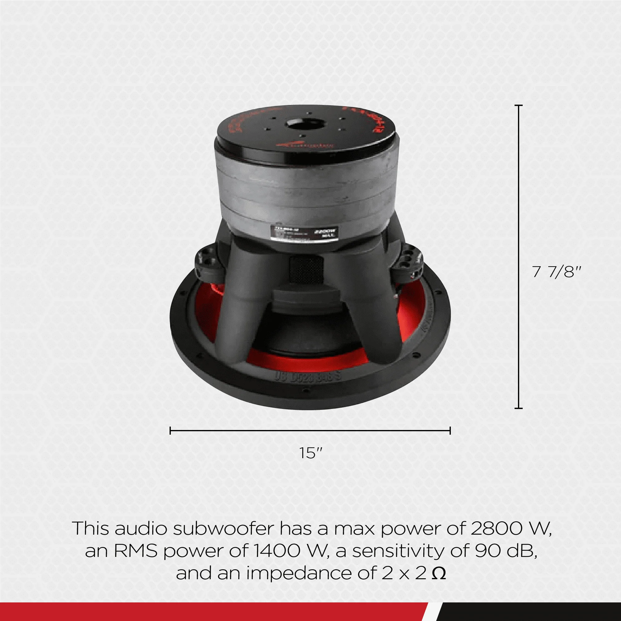 Audiopipe TXX - BDC4 - 15D2 15 - Inch Subwoofer Dual 2 Ohm 1400 Watts RMS Car Audio