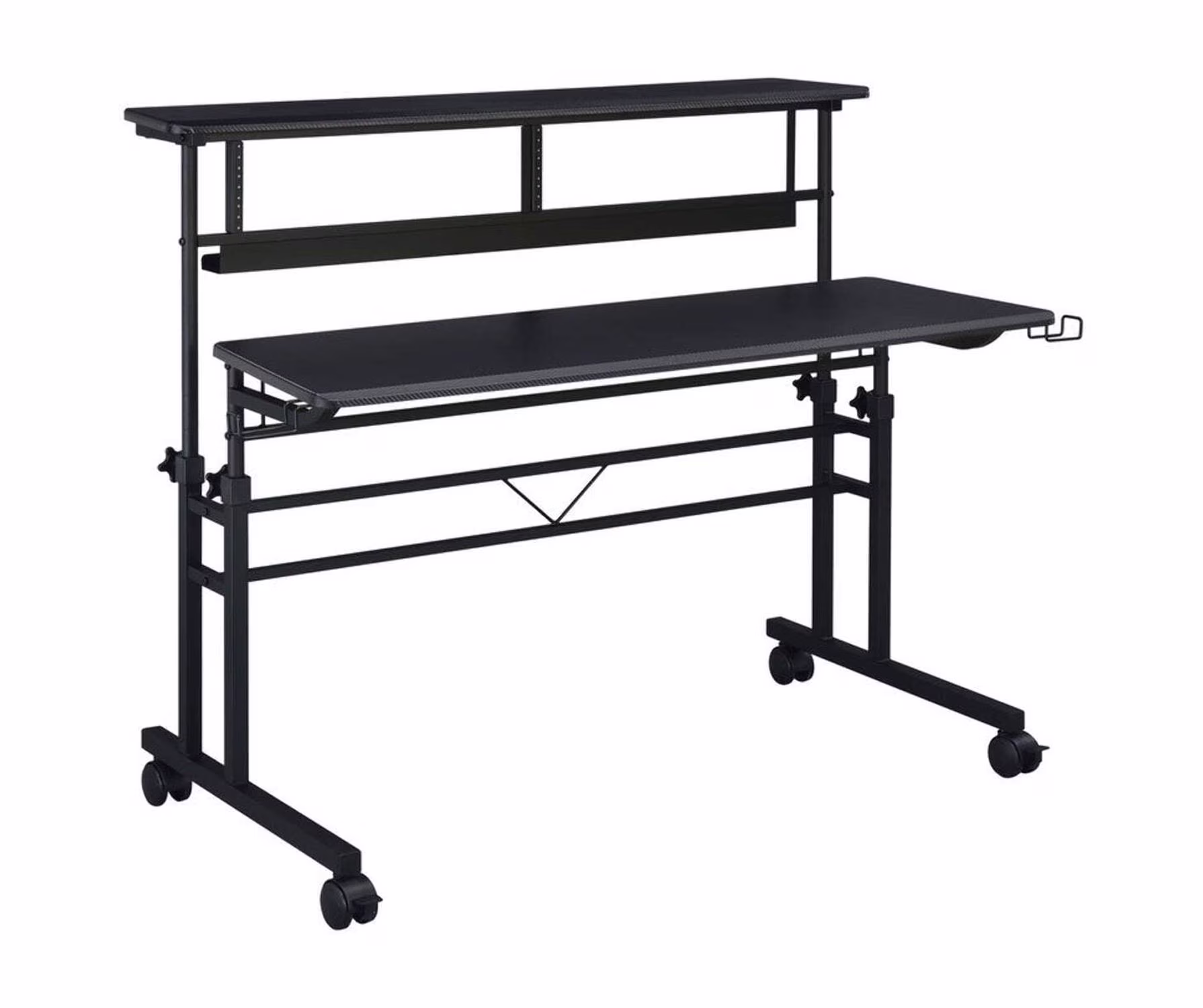 BE100 Series Sit-Stand Music Recording Studio Desk Workstation w/2x3U Rack(Violet) - Image 5