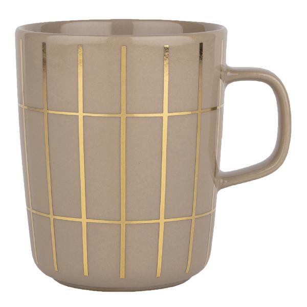Tiiliskivi krus 25 cl brun/gull