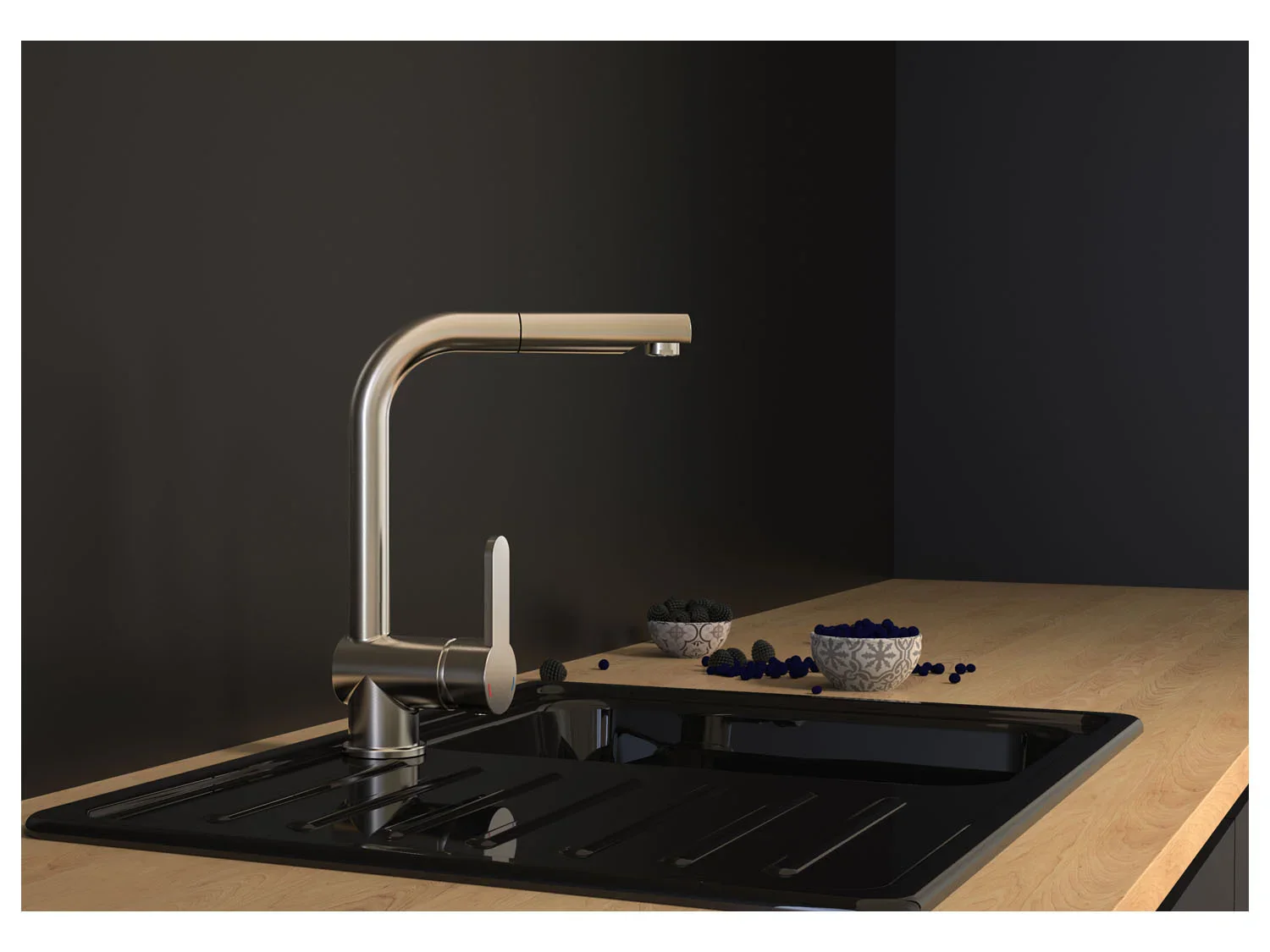 Schtte Mitigeur robinet de cuisine LONDON, avec bec extensible