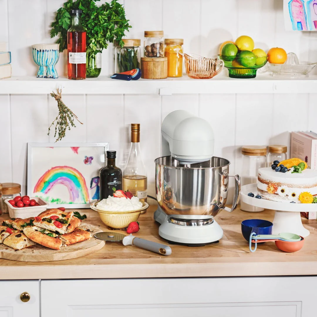 Beautiful 5.3 Qt Stand Mixer, Lightweight & Powerful with Tilt - Head, White Icing by Drew Barrymore