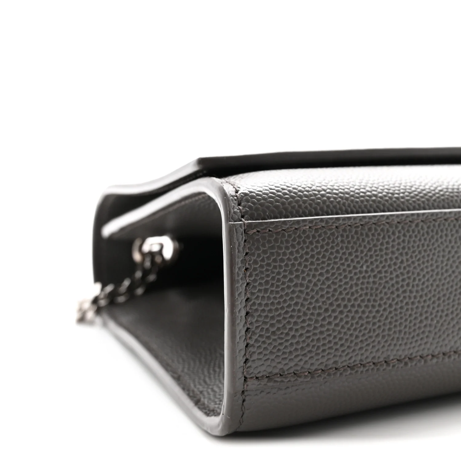 Grain De Poudre Medium Classic Monogram Kate Satchel Earth Grey