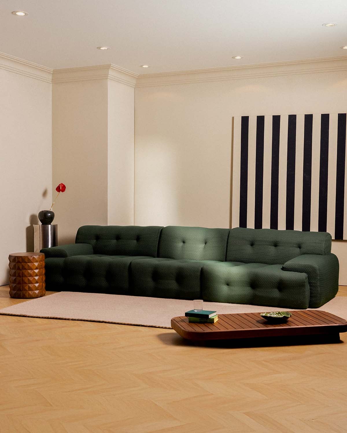 Nahual - Sofá Modular Envasado al Vacío 3 piezas con 2 Modulo Esquinero y Módulo Central de Tela Nahual