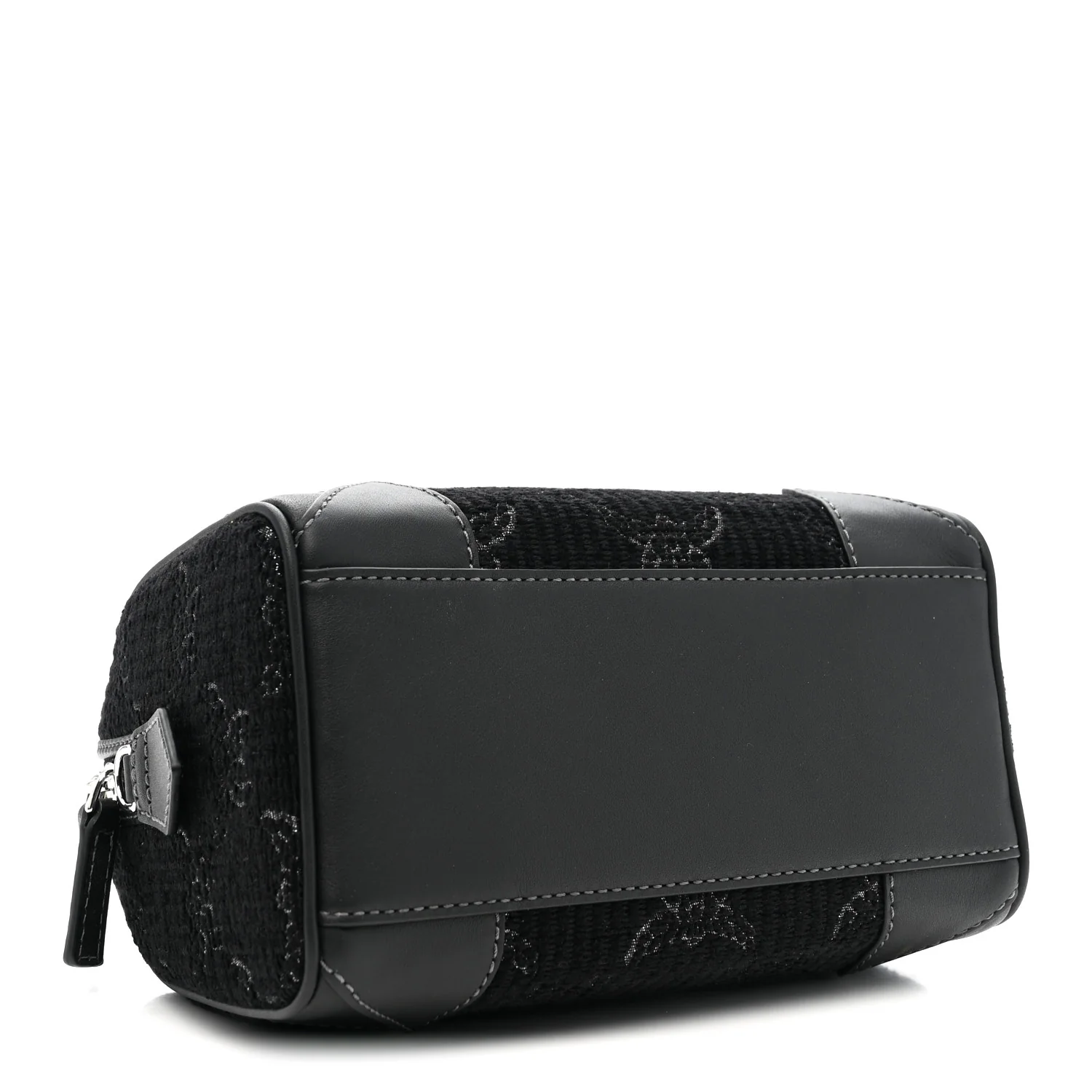 Lauretos Lurex Jacquard Small Ella Boston Bag Black