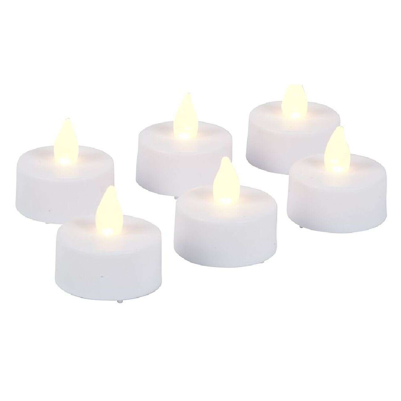Bougie chauffe-plat LED blanche x6