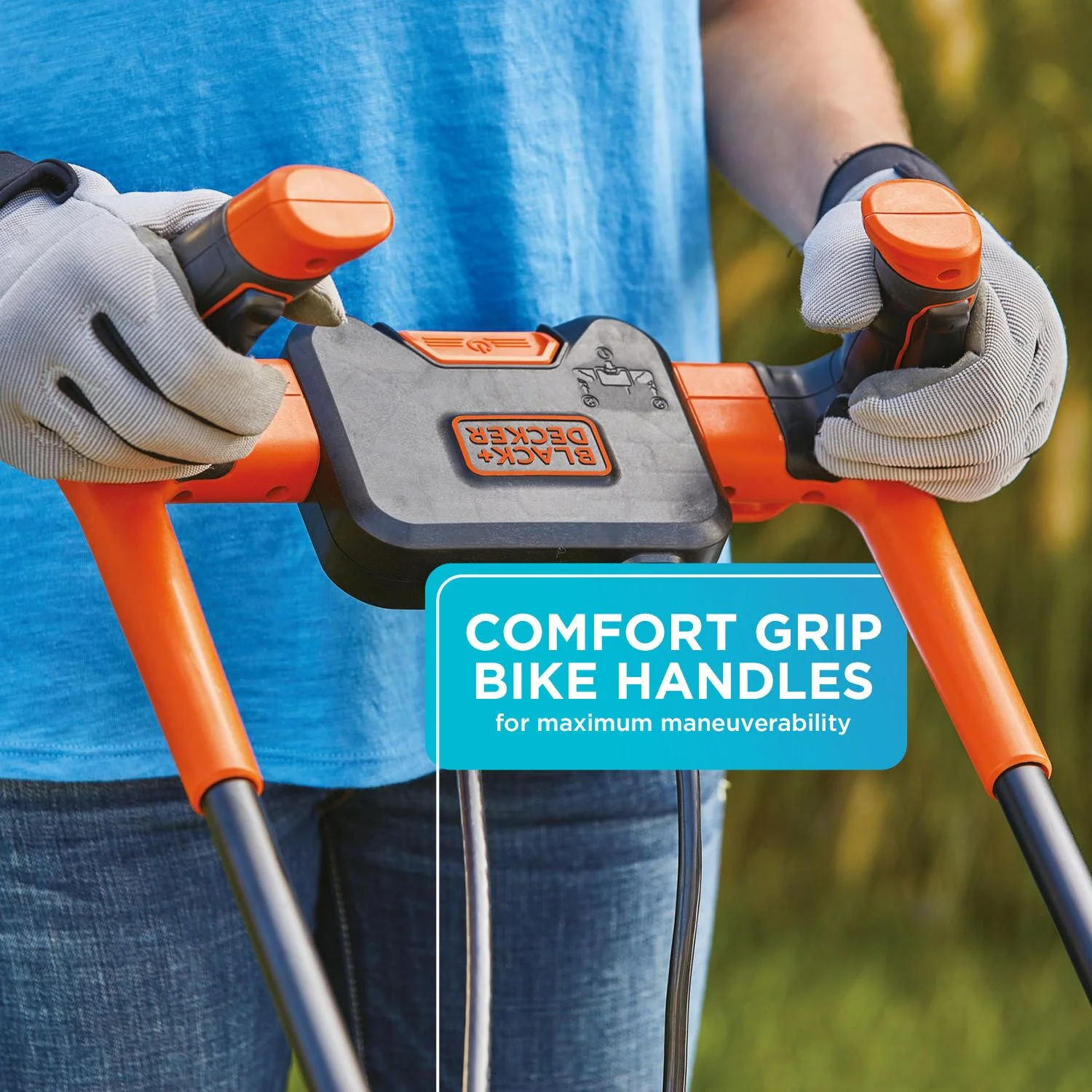 15�� Corded Electric Push Walk-Behind Mower, Comfort Grip Handle - Image 3