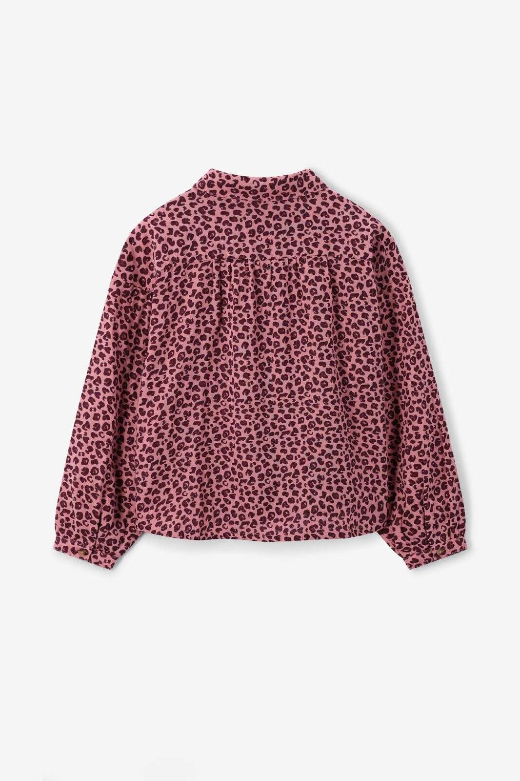 Roze blouse met leopard print