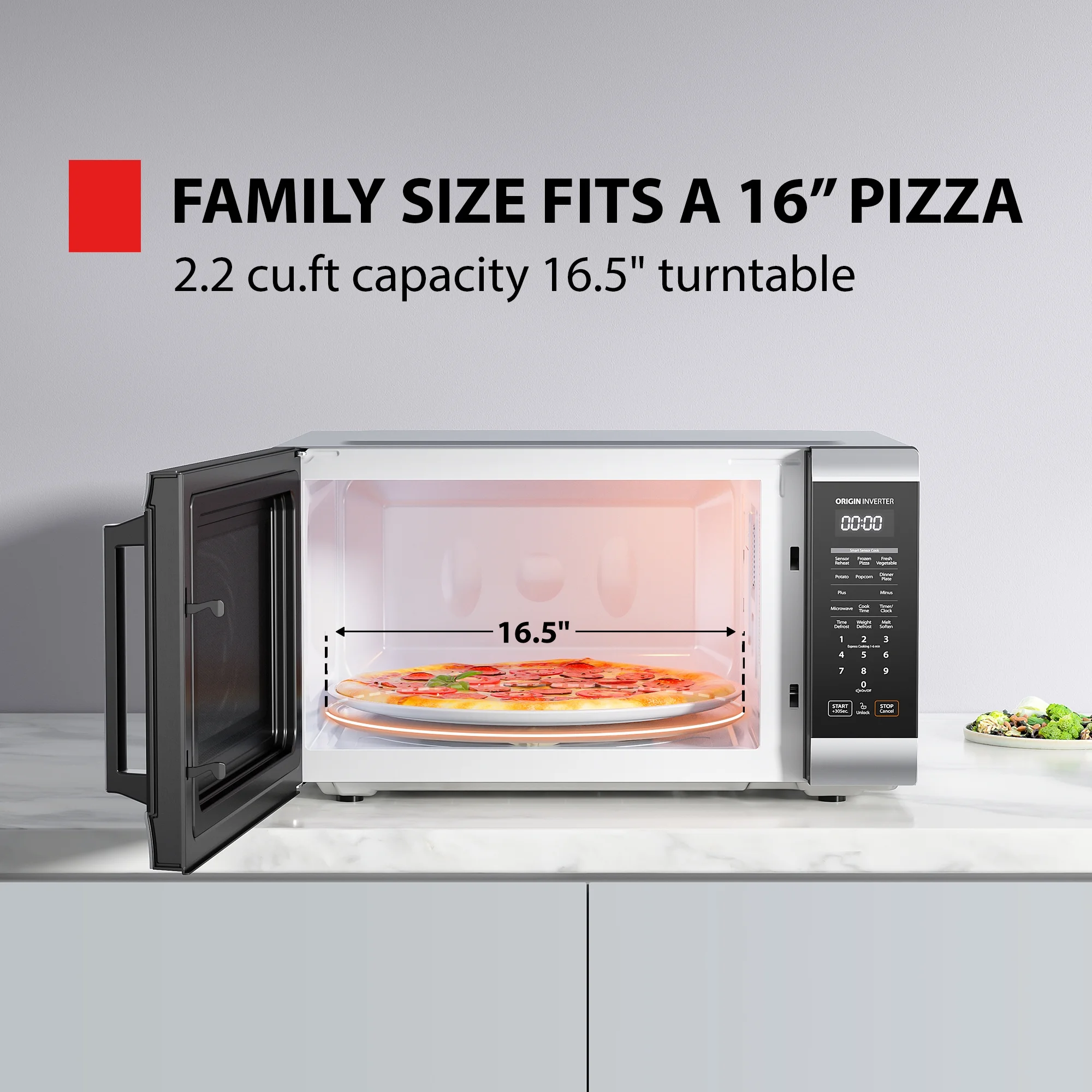 Toshiba 2.2 Cu. Ft. 24.4'' Microwave Oven in Stainless Steel