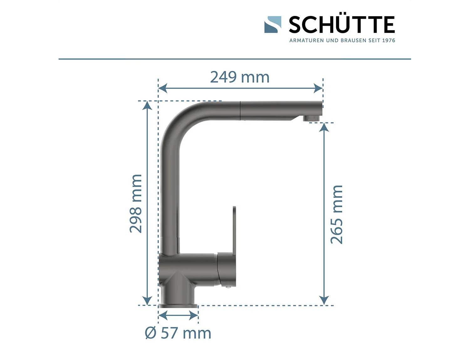Schtte Mitigeur robinet de cuisine LONDON, avec bec extensible