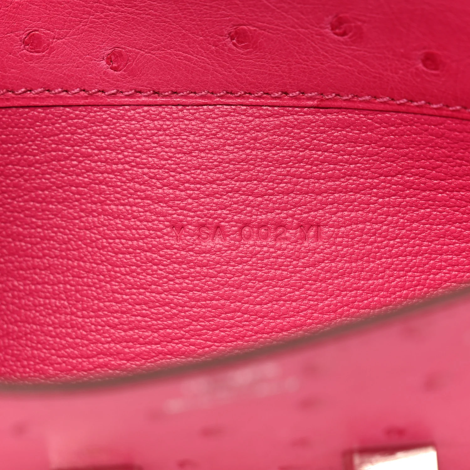 Ostrich Constance Long Wallet Rose Tyrien