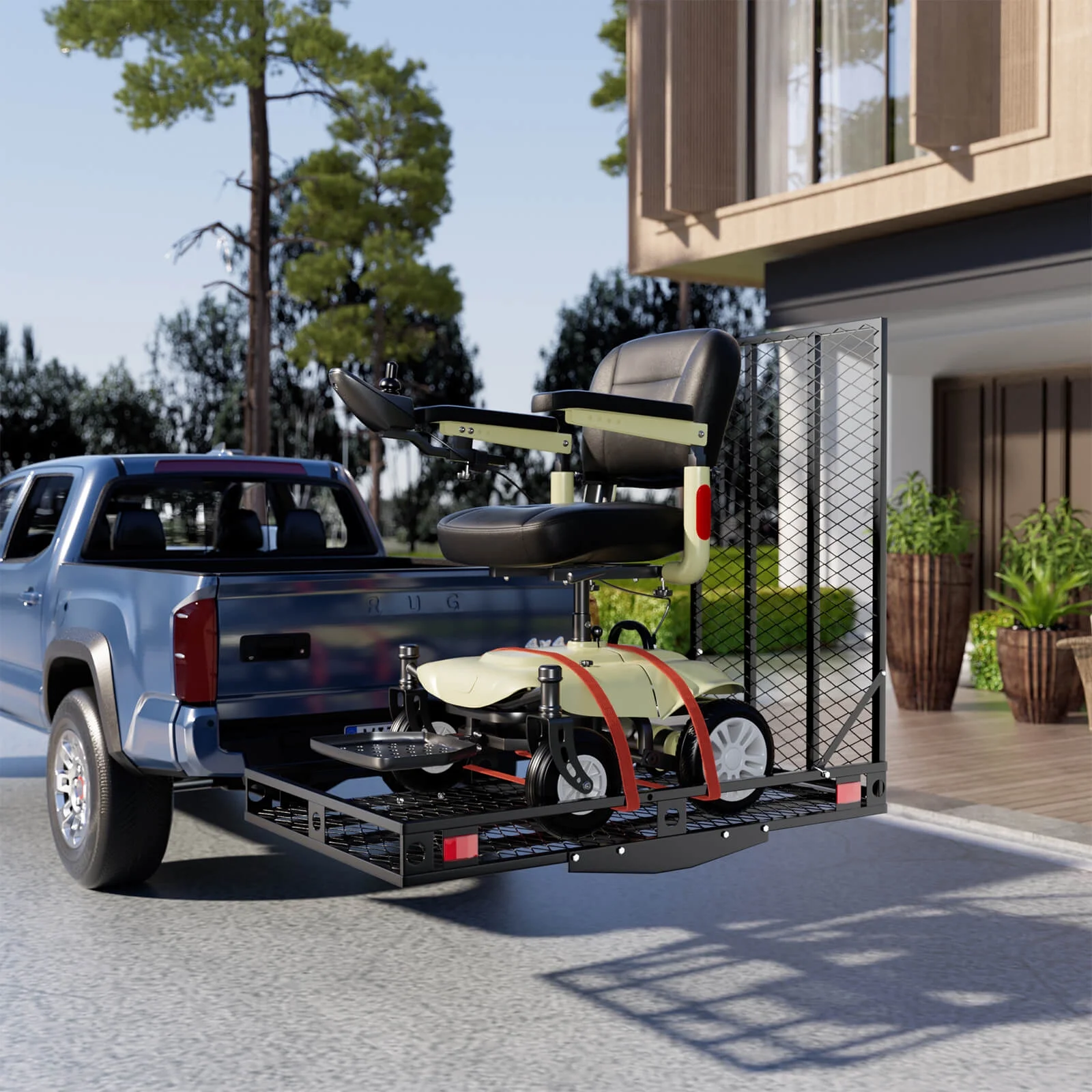 Costway 500 lb Strong Wheelchair Hitch Carrier Mobility Electric Scooter Loading Ramp
