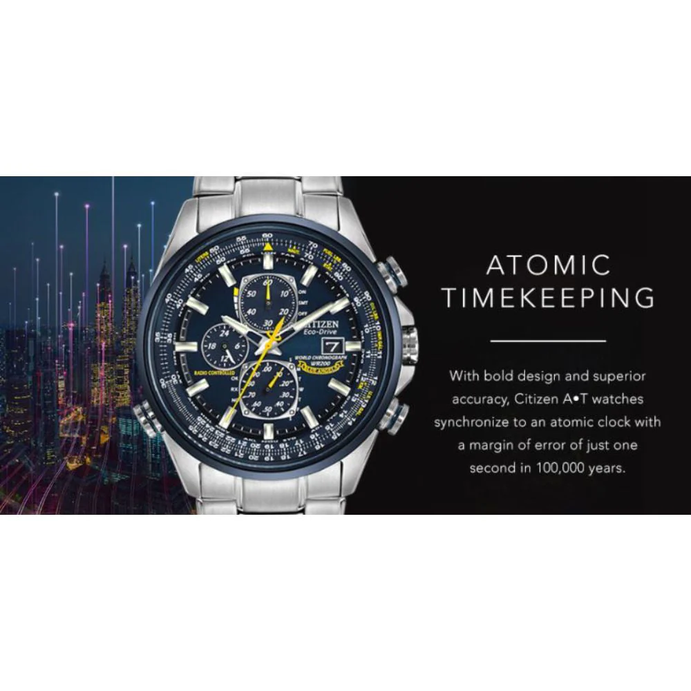 Citizen Men's Eco Drive Blue Angels World Chronograph AT Watch AT8020-54L - Image 7