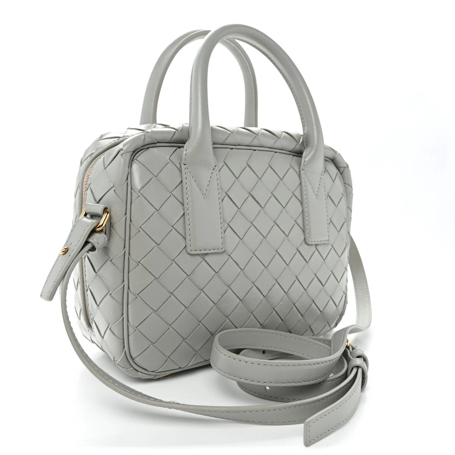 Lambskin Intrecciato Small Getaway Agate Grey