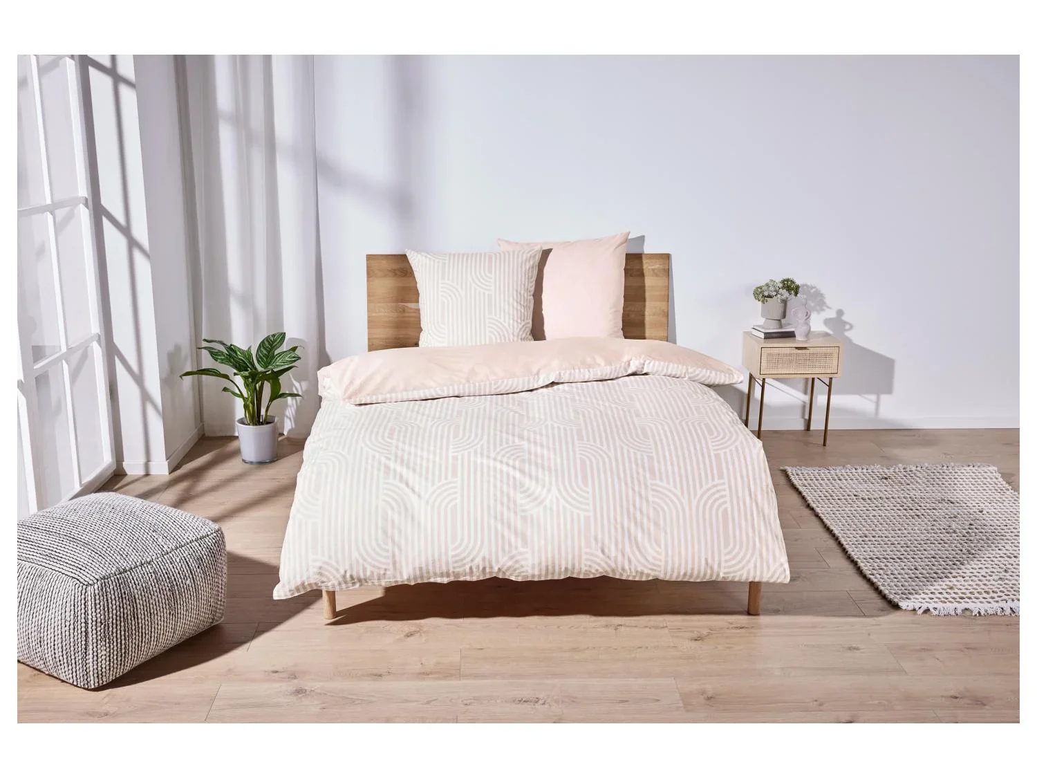 LIVARNO home Parure de lit double face en percale, 240 x 220 cm