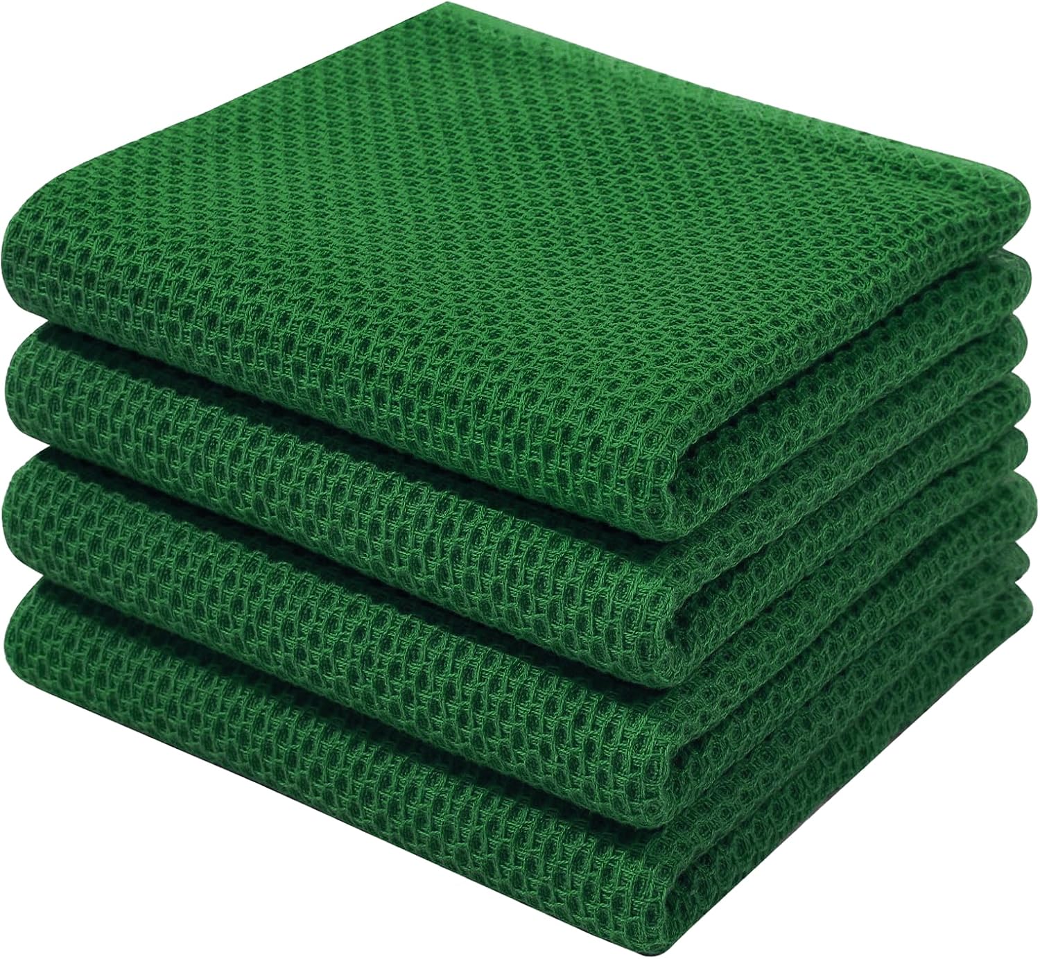 Homaxy 100% Cotton Waffle Weave Kitchen Dish Cloths 6-Pack, Dark Grey
