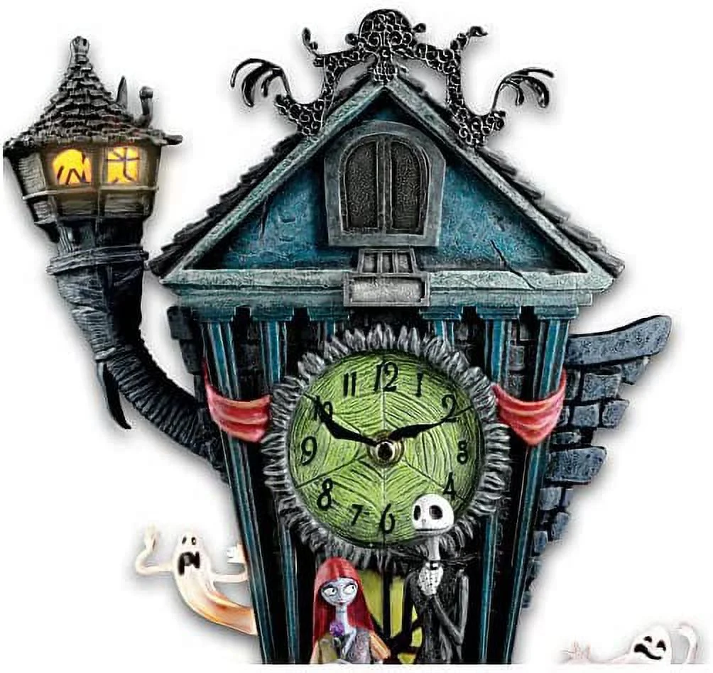 The Bradford Exchange the Nightmare Before Christmas Cuckoo Clock, 21 in, Musical, Light - up, Limited Edition