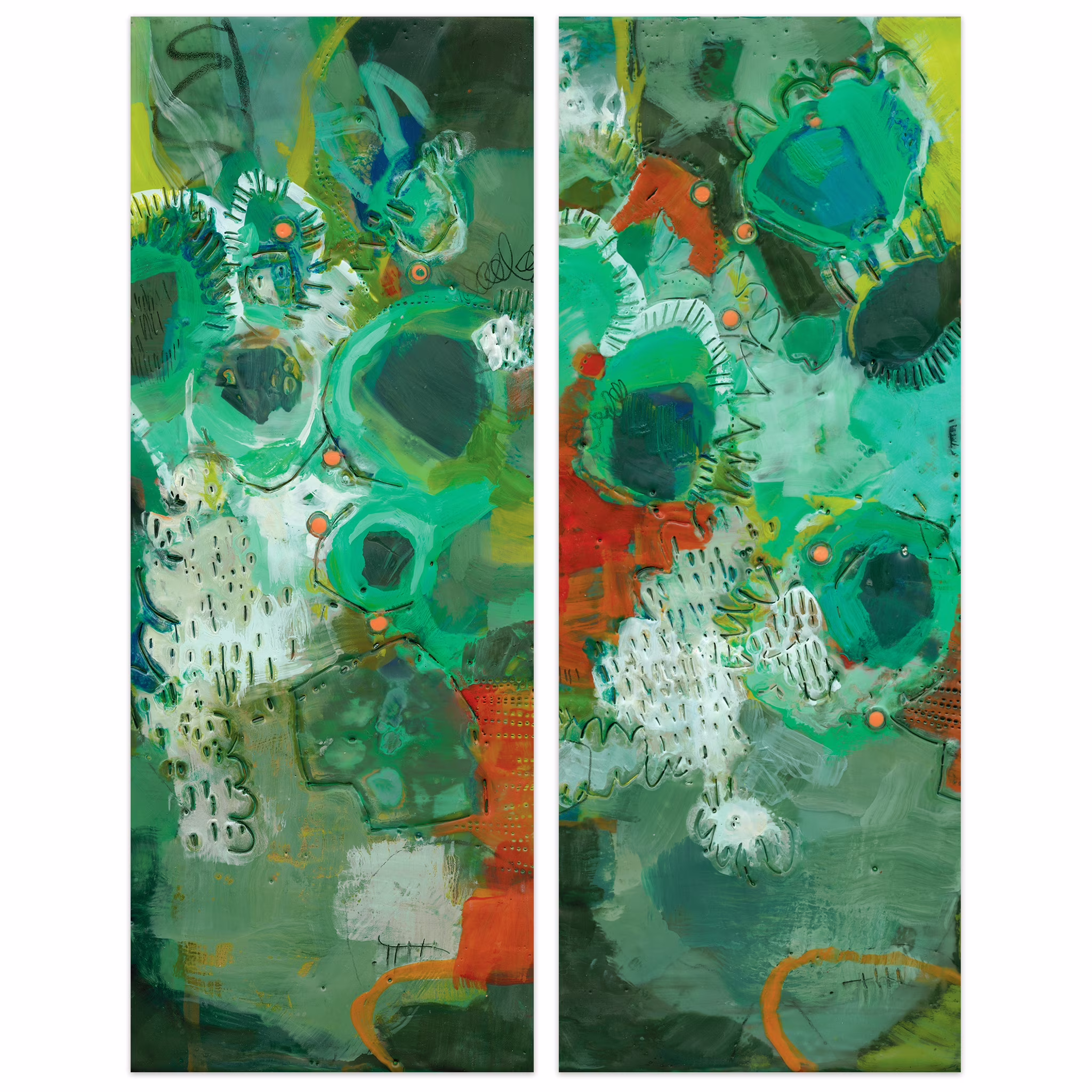 Lolly II Frameless Free Floating Tempered Glass Panel Graphic Wall Art, 63" x 24" x 0.2", Ready to Hang(Lolly II) - Image 3