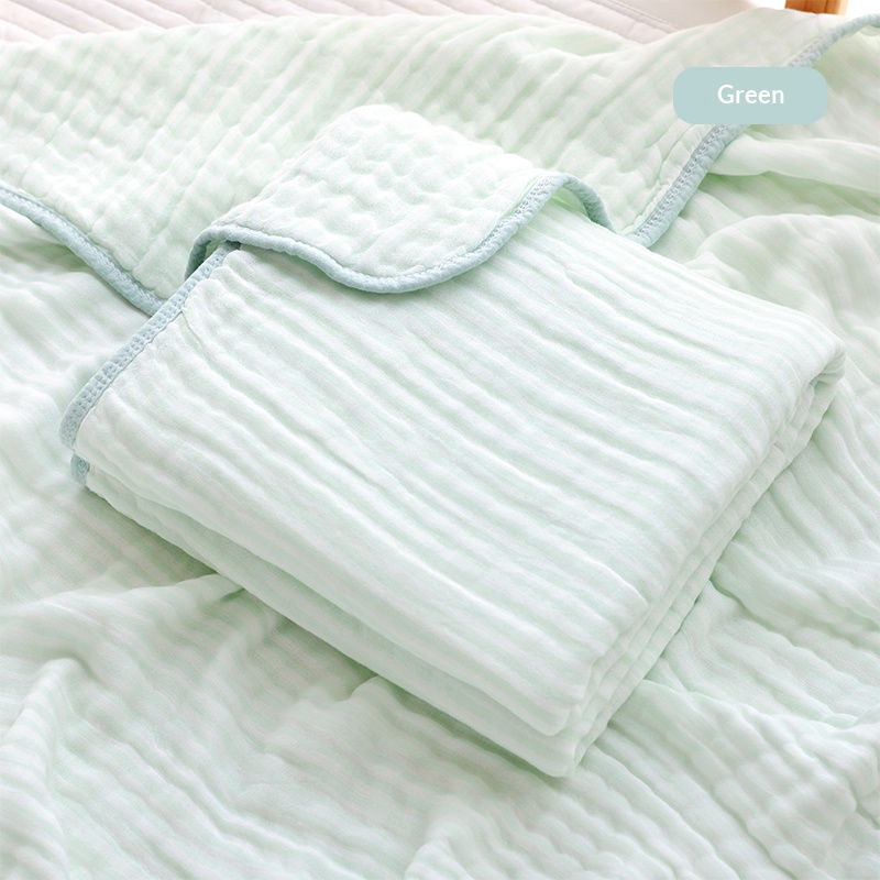 Premium High Density 6-Layered Muslin Baby Quilt Extra Large Bamboo Cotton Antibacterial Geometric Pattern Sleeping Blanket Soft