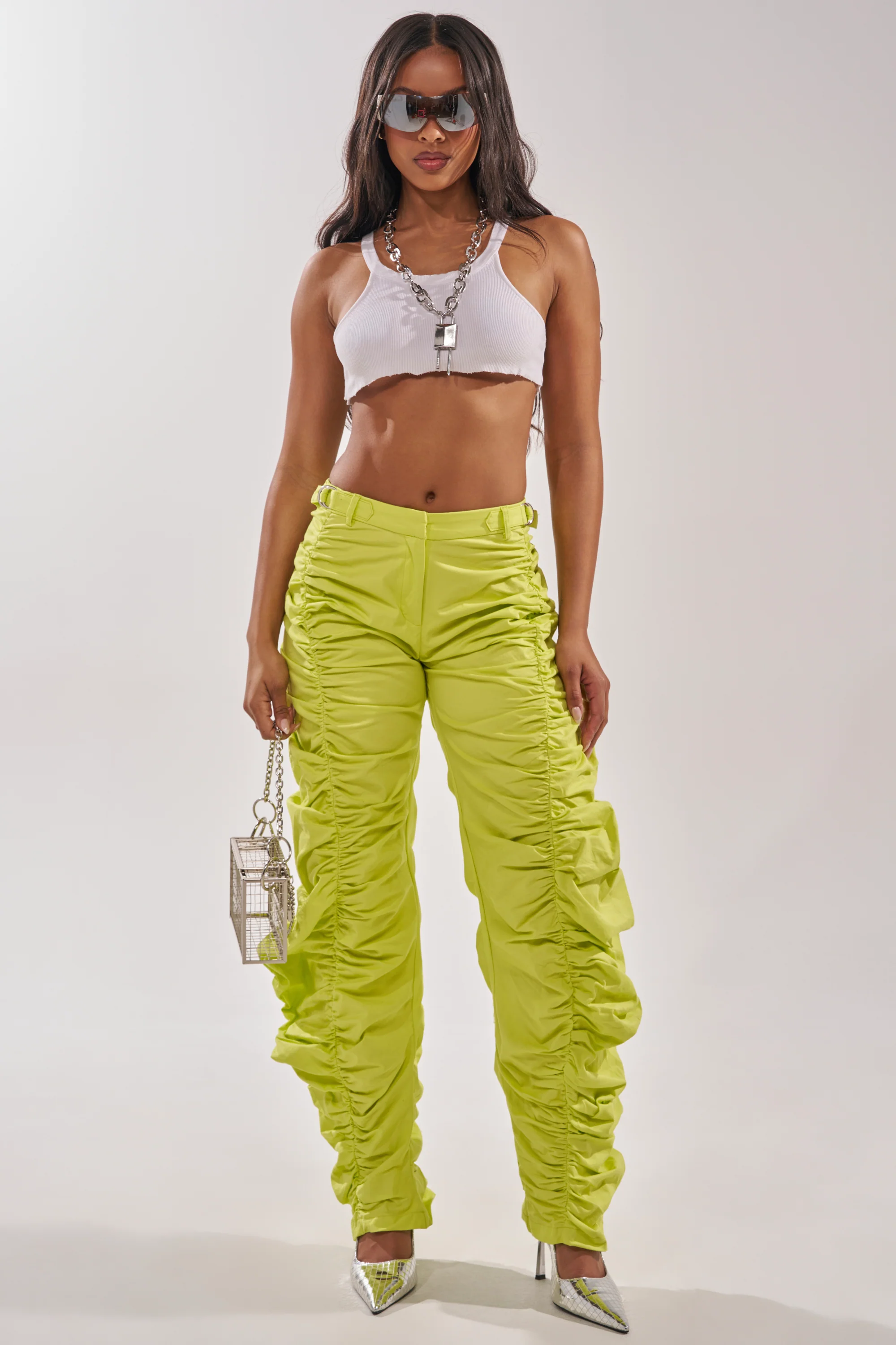NOT IN THE MOOD RUCHED TROUSER - Akira Store