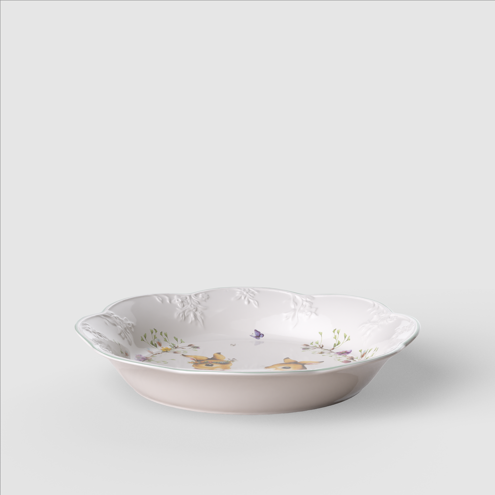 Spring Fantasy Appetizer/ Dessert Bowl - Green, 11.2 oz, Premium Porcelain