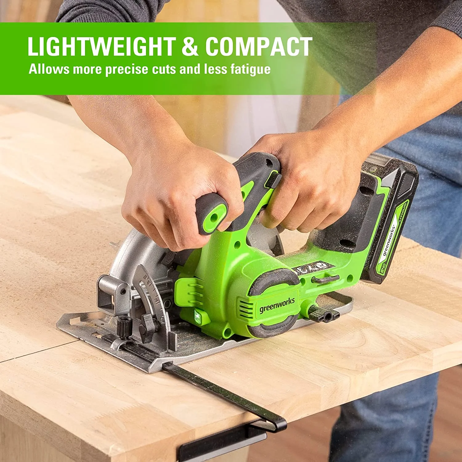 24V Brushless 6-1/2" Circular Saw Kit with 24V 2Ah Battery and Charger - Image 5