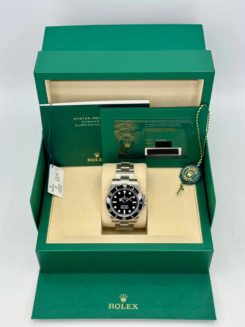 [Super Clone]Rolex Submariner 41mm No Date Stainless Steel Black Dial Black Bezel - 124060