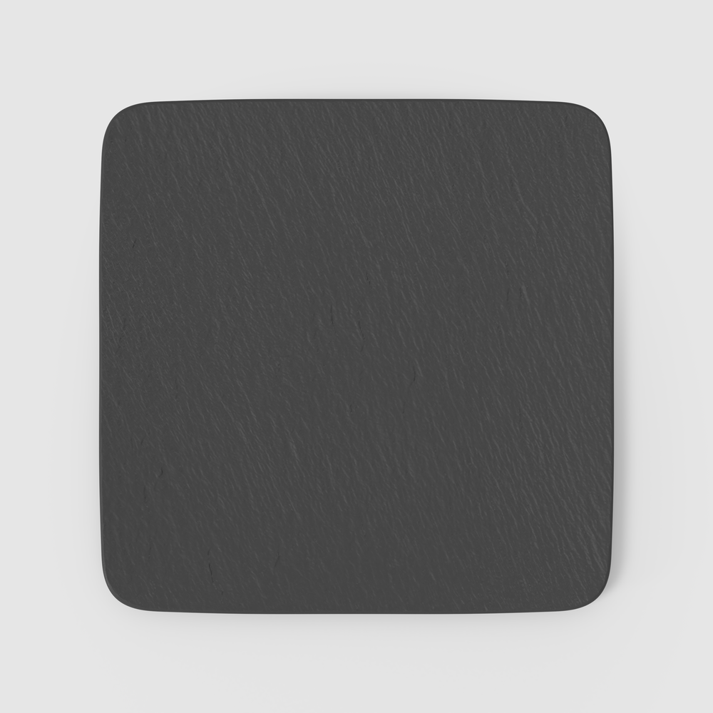 Manufacture Serving/ Under Plate - Black, 12.7'' x 12.7'', Premium Porcelain