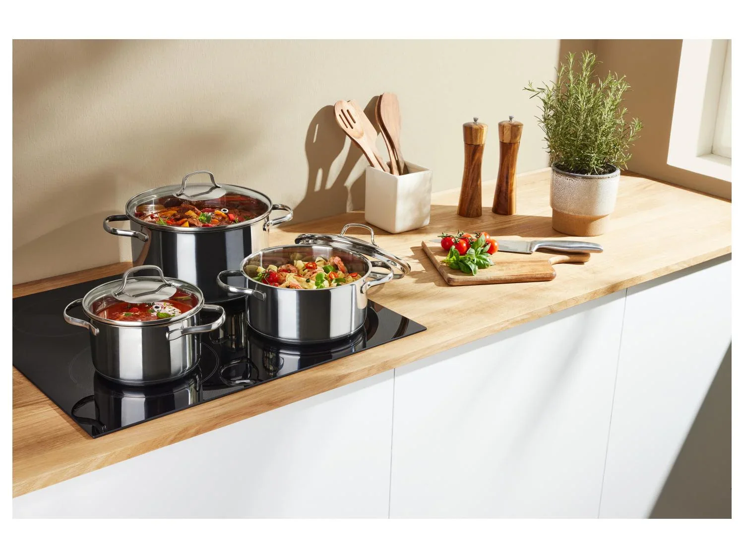 SILVERCREST Batterie de cuisine, 3 pices