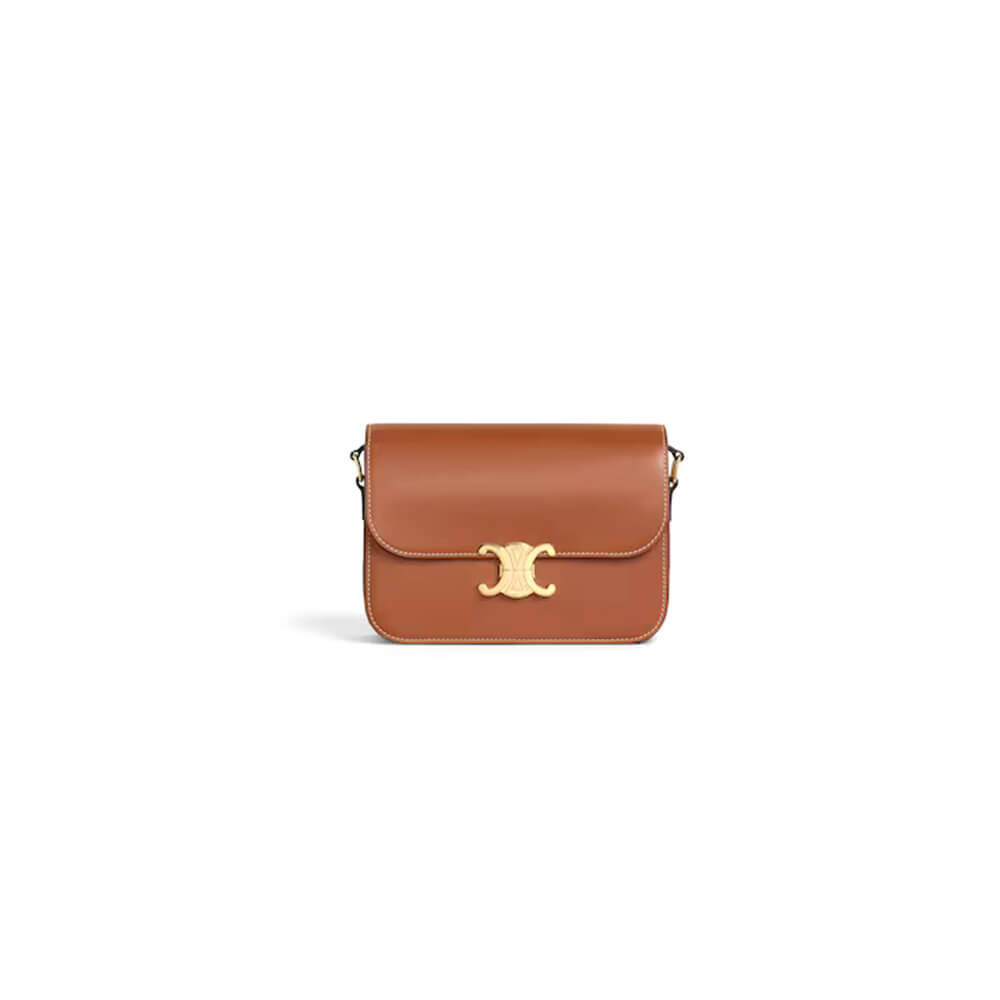 CELINE CLASSIQUE TRIOMPHE BAG in shiny calfskin(HIGH-END GRADE)