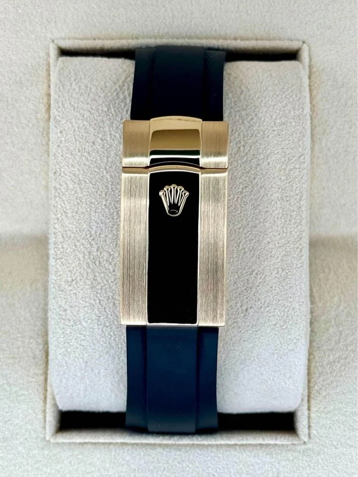 [Super Clone]RLX  Sky-Dweller 42mm Yellow Gold Black Dial Oysterflex - 336238