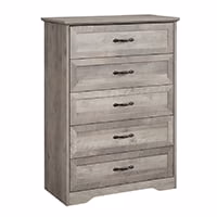 Dresser for Bedroom with 5 Drawers, Tall Wood Drawer Dresser Chest of Drawers for Closet, Living Room, Hallway, Nursery, Kids Bedroom, Grey(5 Drawers chest)