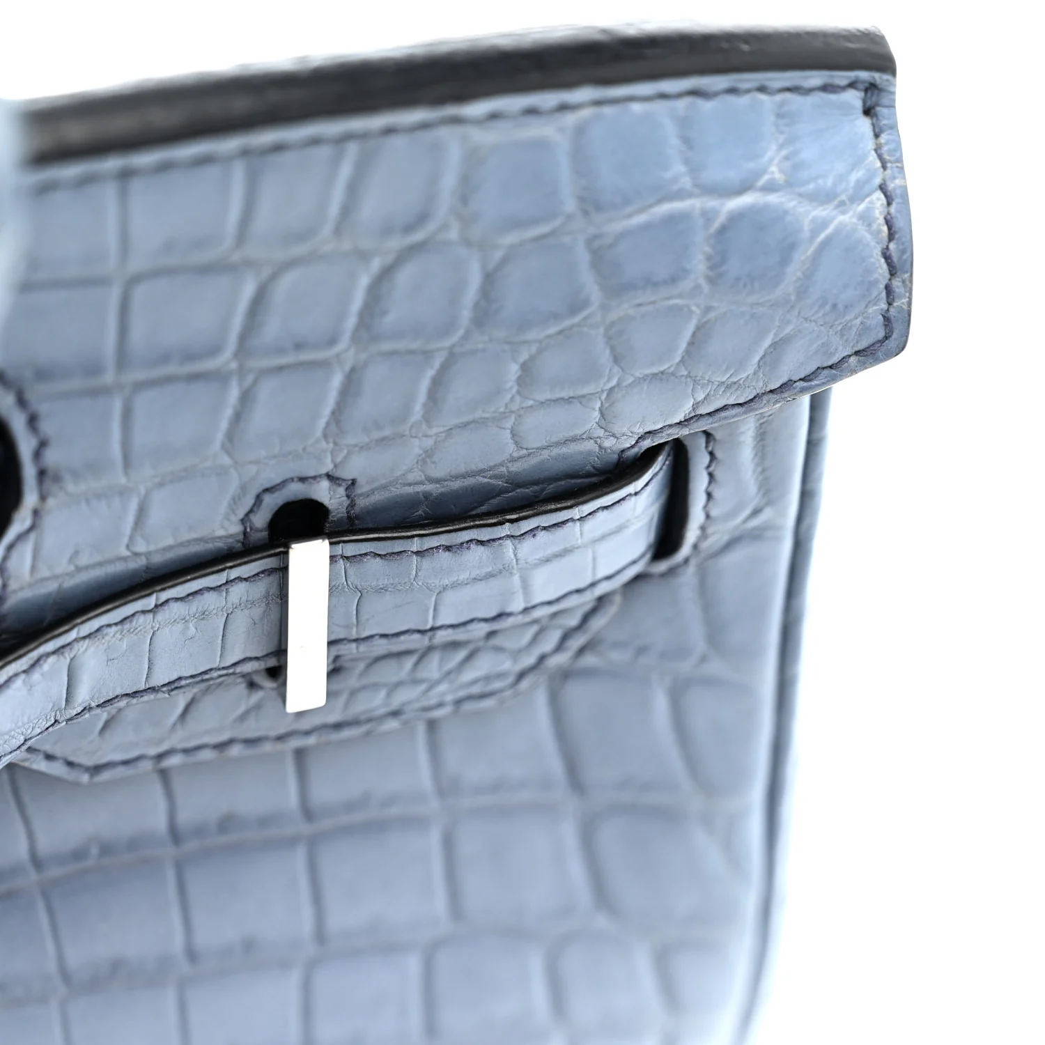 Matte Porosus Crocodile Birkin 30 Bleu Brighton