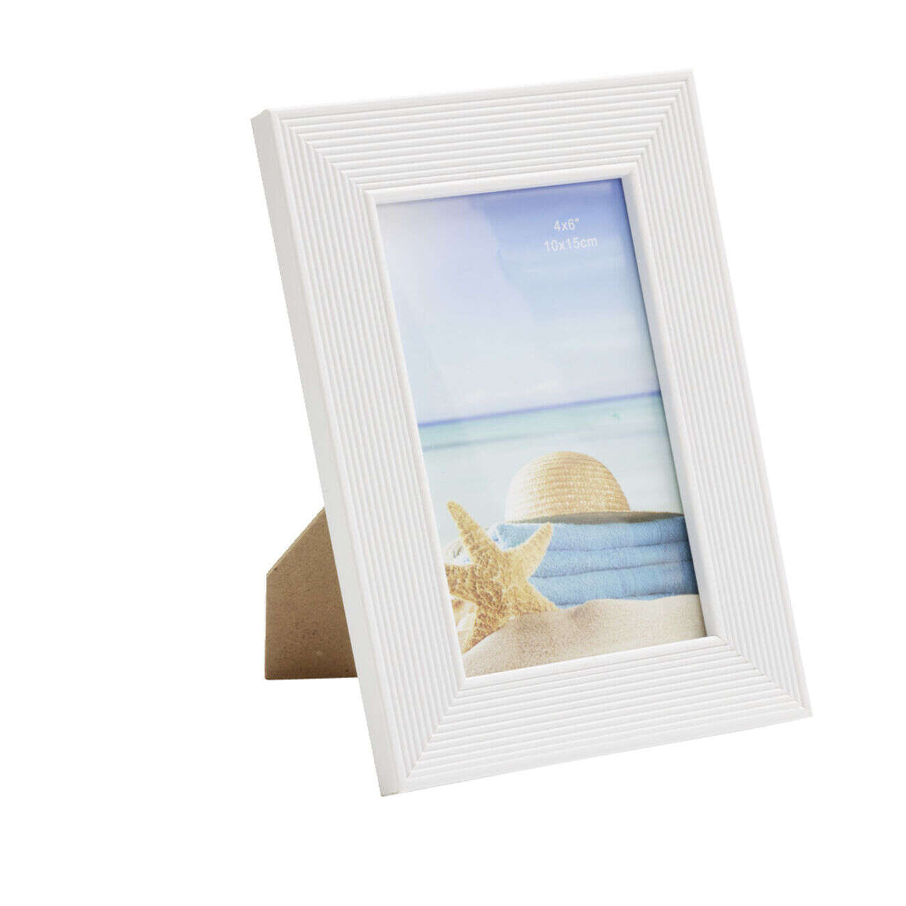 Cadre photo en bois blanc 17x22cm pour photo 13x18cm