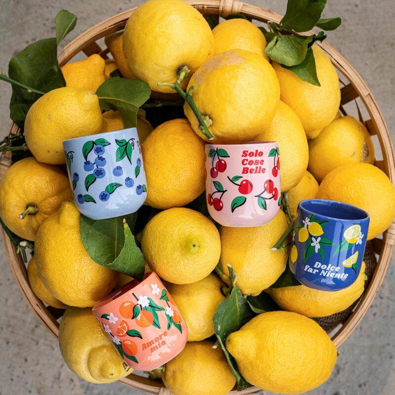 Mercato Della Frutta kopp 7 cl 4 stk multi