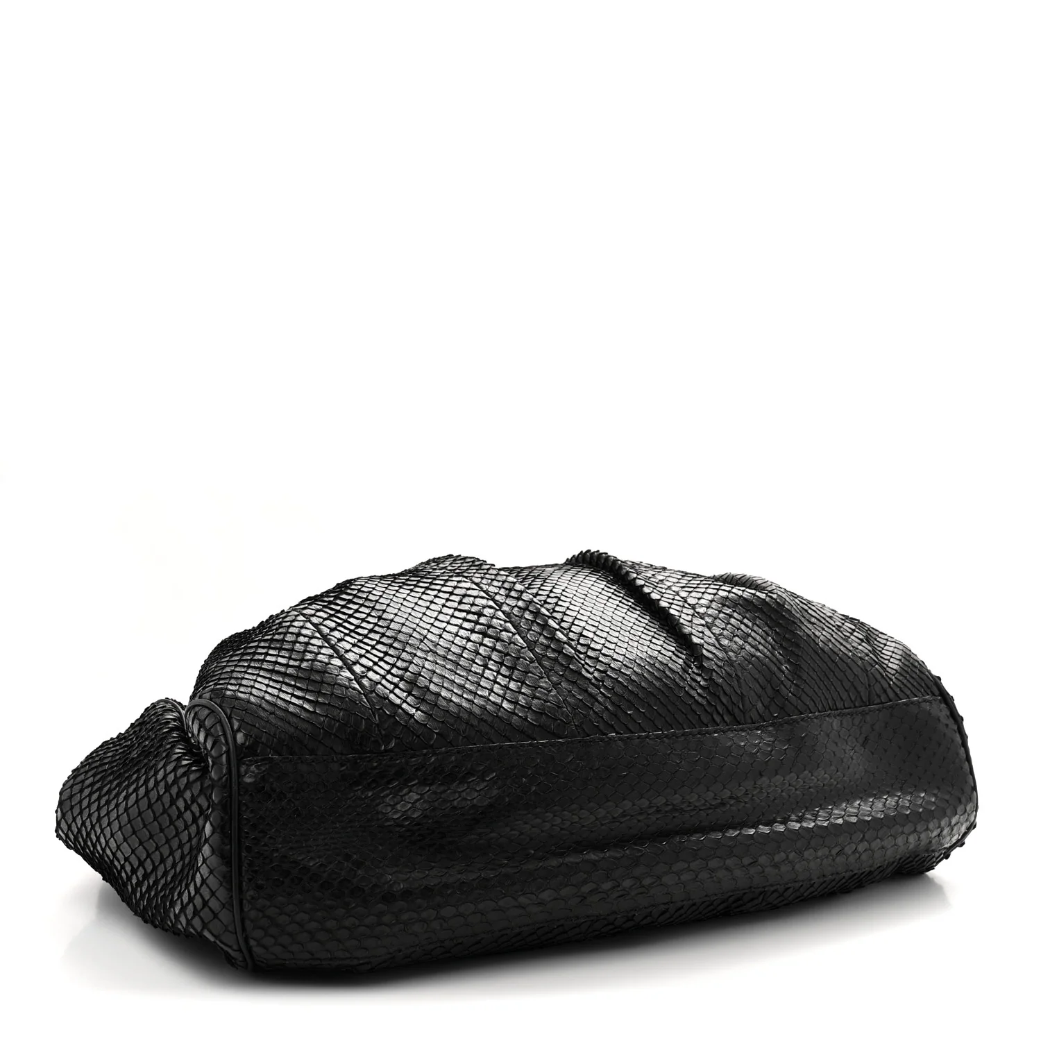 Snakeskin Large Sukey Tote Black