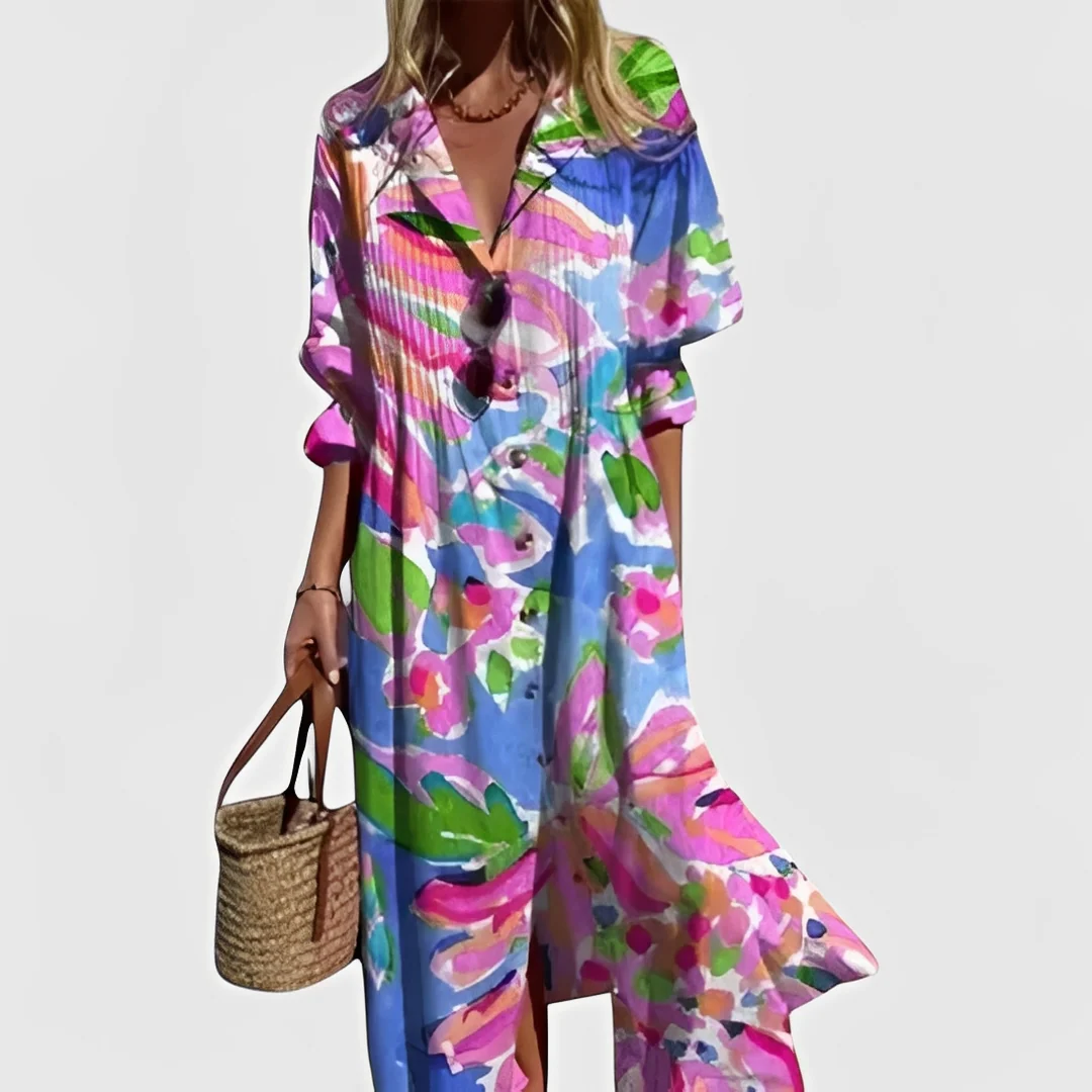 Millie - Robe midi à fleurs élégante