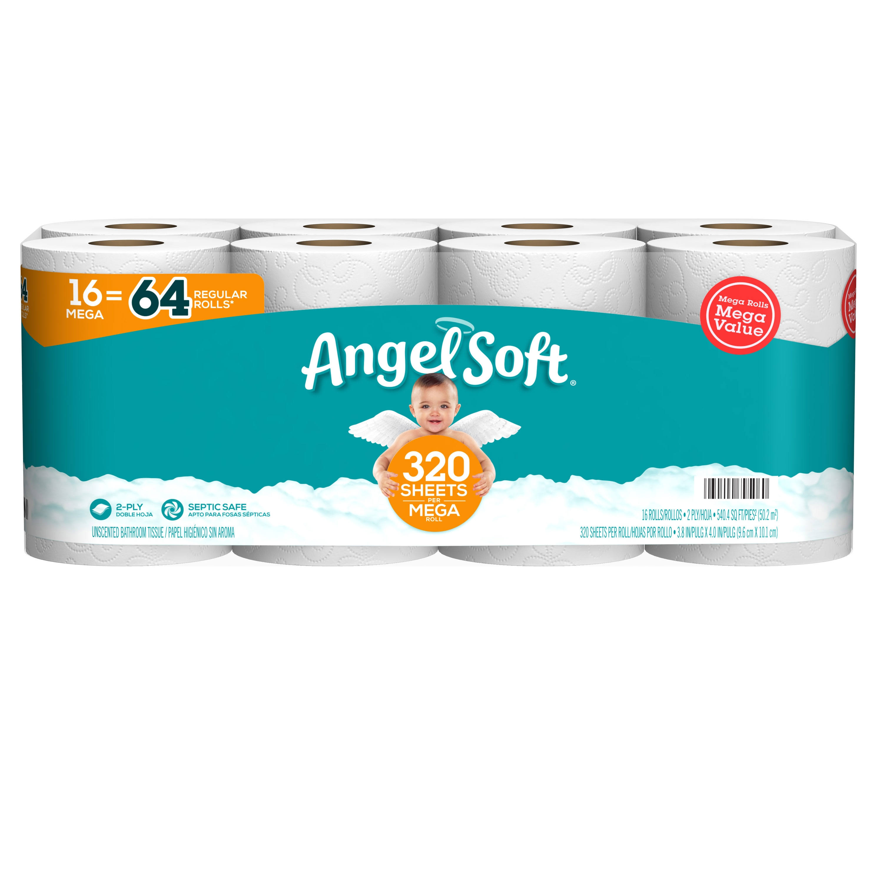 Angel Soft Toilet Paper 16 Mega Rolls