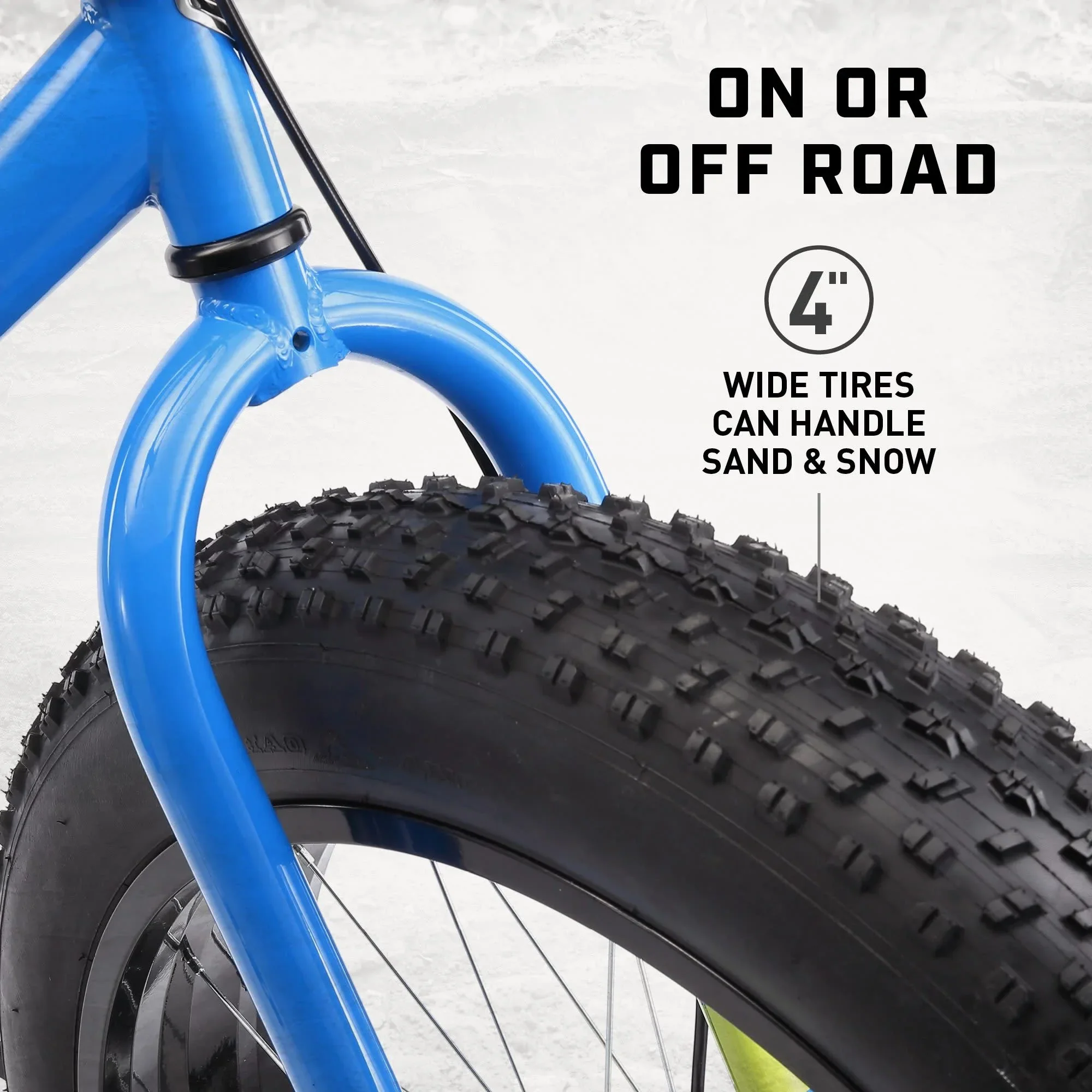 Mongoose Dolomite Adul Fat Tire Mountain Bike, 26-Inch Wheels, Light Blue