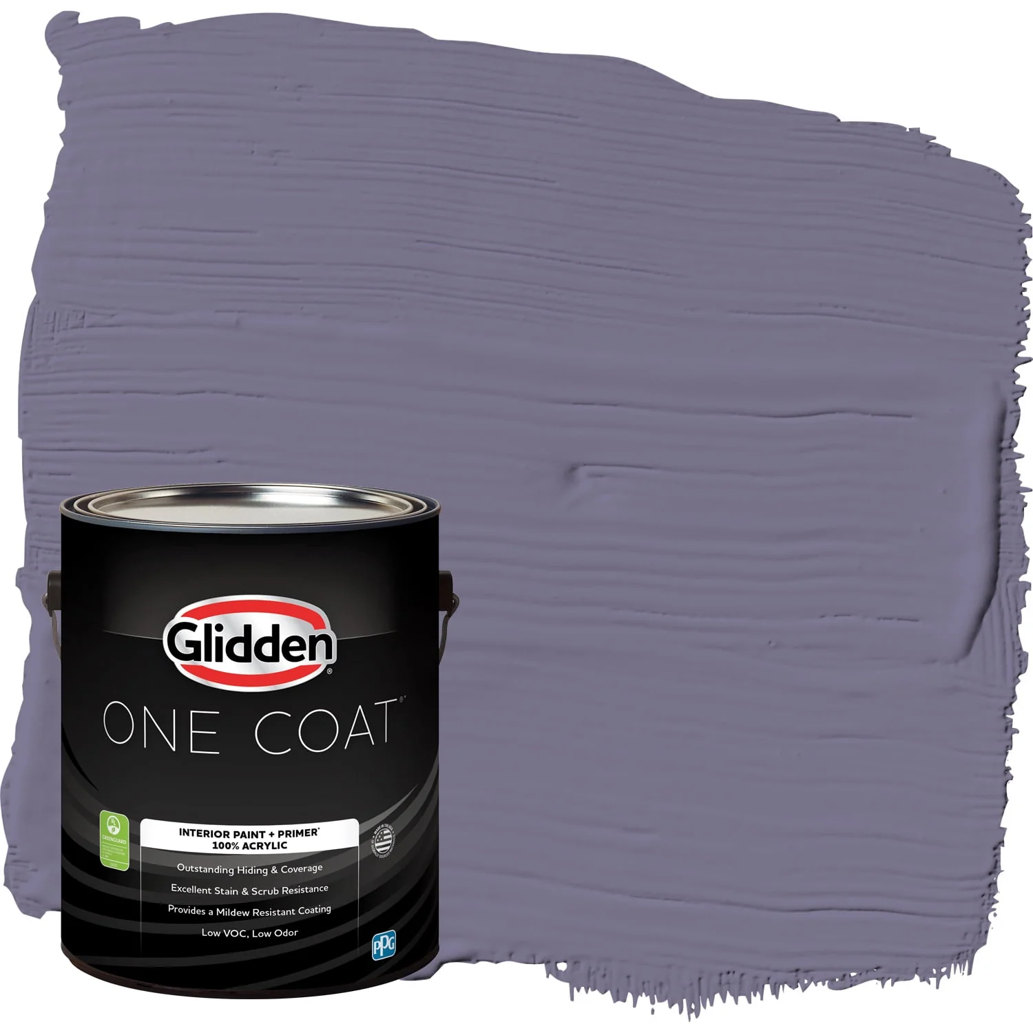 Glidden One Coat Interior Paint and Primer, Plum Shade / Purple, Gallon, Eggshell