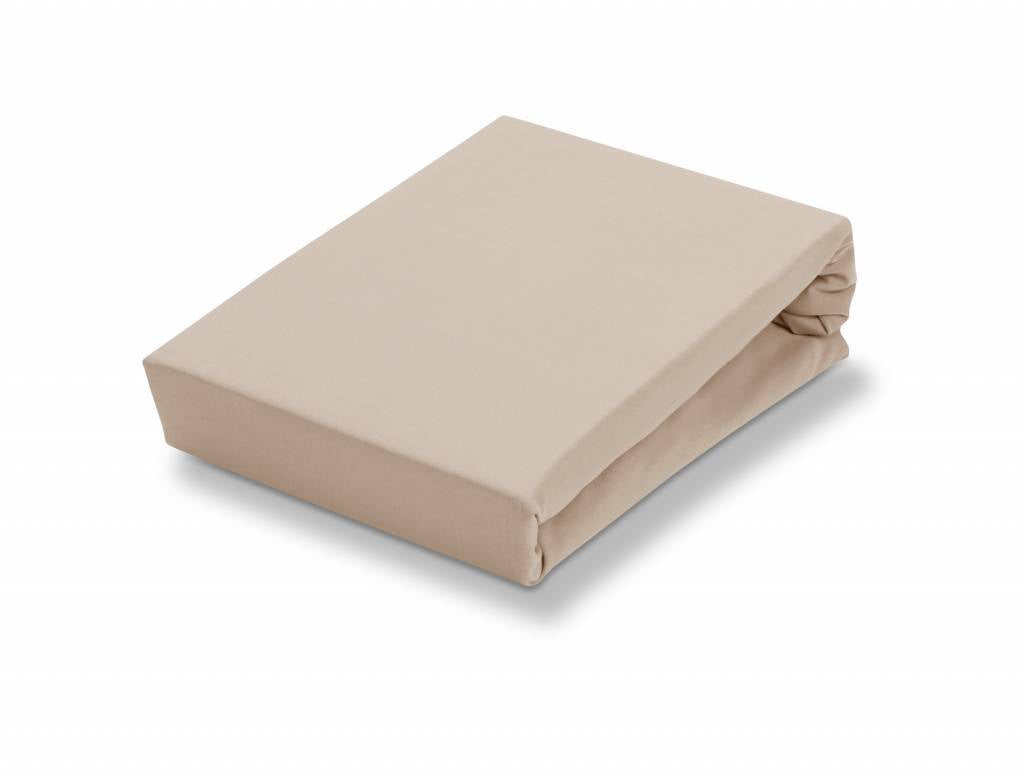 Jersey Supreme Hoeslaken Linen   180-200 x 200-220 cm   Beige