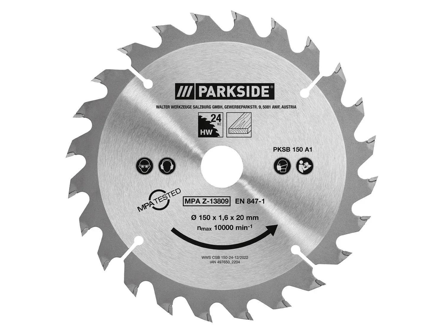 PARKSIDE Lame de scie circulaire, 150 mm, 18 dents ou 24 dents