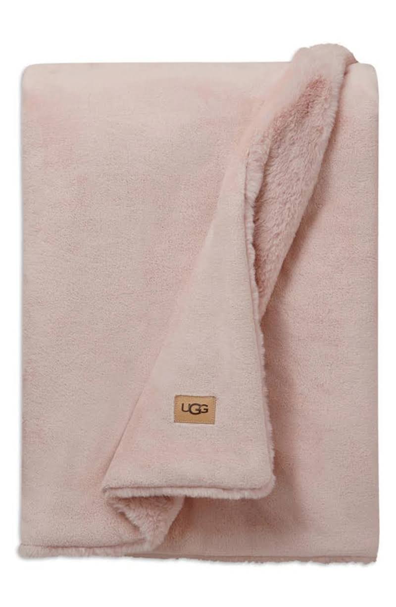 Ugg Coastline Plush Throw Blanket in Rose Tint