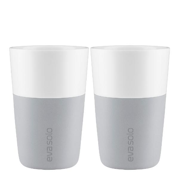 Caffé Latte krus 36 cl 2 stk marmor grå
