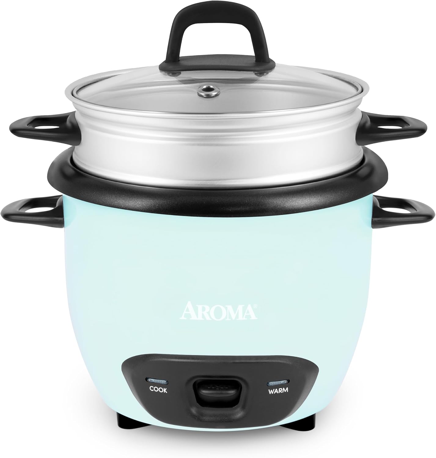 AROMA® Rice Cooker, 3-Cup (Uncooked) / 6-Cup (Cooked), Small Rice Cooker, Oatmeal Cooker, Soup Maker, Auto Keep Warm, 1.5 Qt, White, ARC-363NG