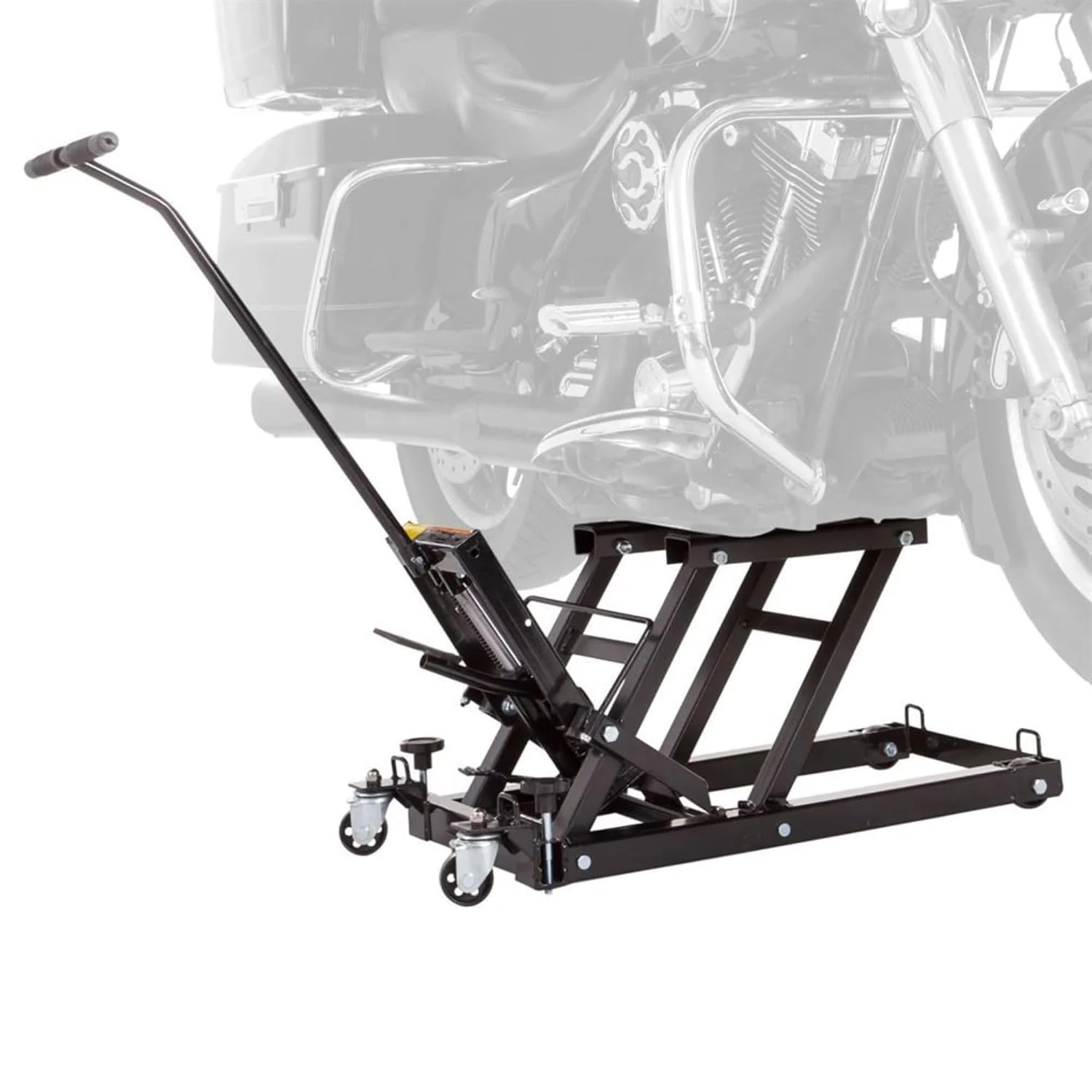 Black Widow Hydraulic Steel Motorcycle and ATV Lift Jack Stand, 1,500 lb
