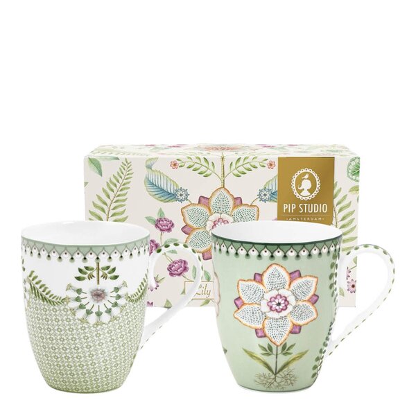 Lilly & Lotus krus stor 36,5 cl 2 stk lysegrønn