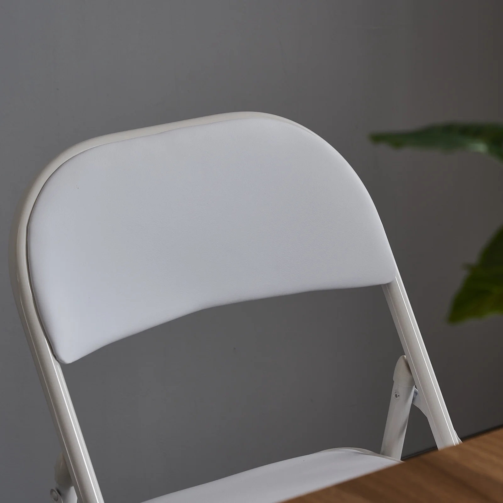 6Pcs Foldable Chairs for Convention  Exhibition, White
